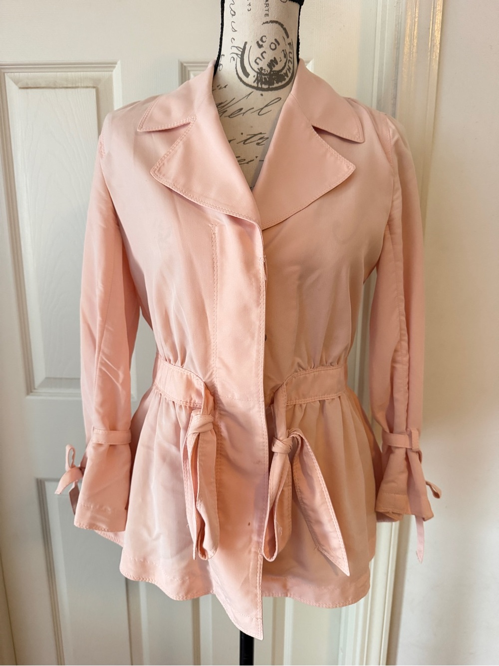 Banana Republic Blush Pink Tie-Waist Blazer Jacket